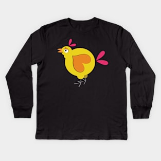 Cute Funny Bird Kids Long Sleeve T-Shirt